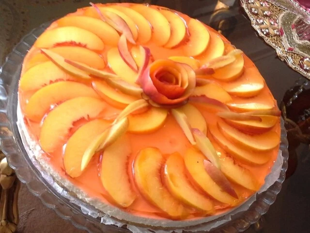 عکس چیز کیک هلو