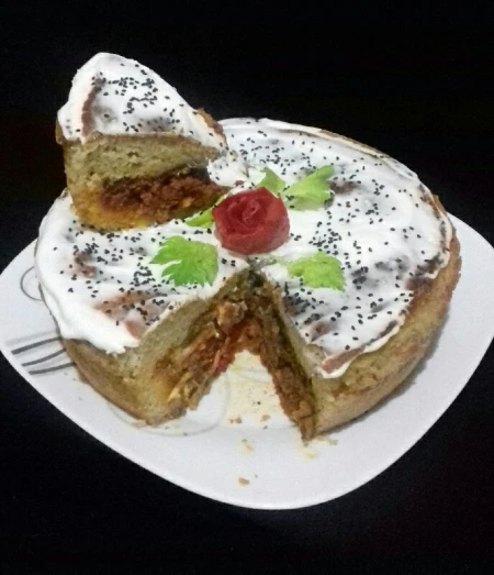 کیک مرغ و بادمجان