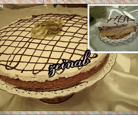 چیز کیک نسکافه و موس شکلات
