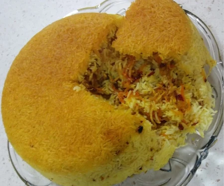 ته چین مرغ بدون ماست