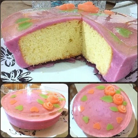 کیک با روکش ژله
