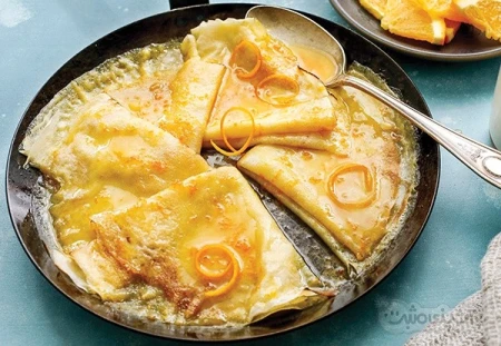 کرپ با سس پرتقال