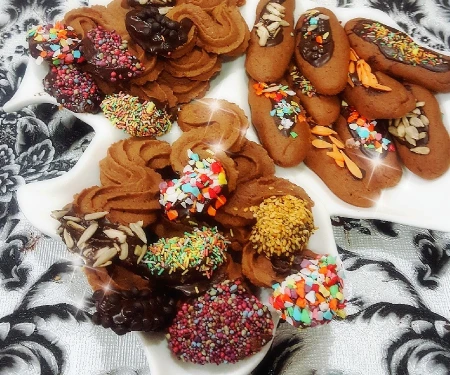 شیرینی زیگزاگی شکلاتی
