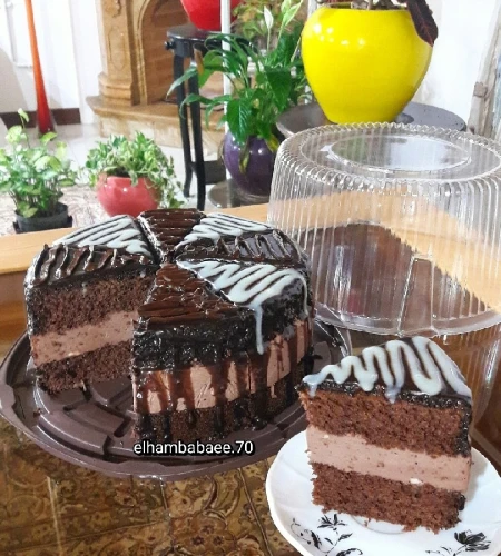 چیز کیک شکلاتی با کیک دوبل