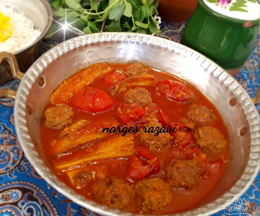 عکس خورش کدو با غوره