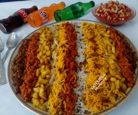 عدس پلو با سویا