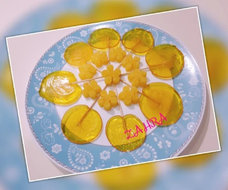 آبنبات چوبی زعفرانی