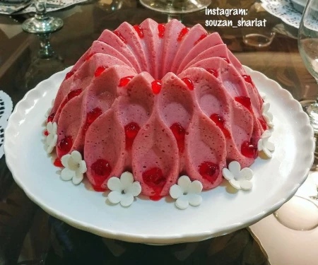 موس توت فرنگی با ژله