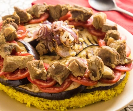 مقلوبه بادمجان