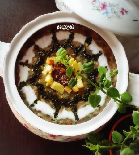 آش جو با ماست