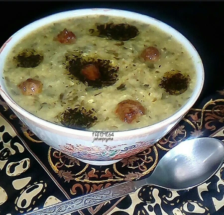 آش شوربا هرمزگانی با گوشت قلقلی