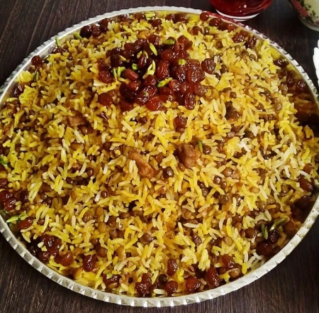 عدس پلو مخلوط