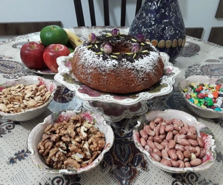 کیک موز و گردو