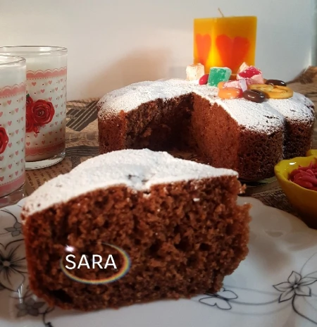 کیک شکلاتی دو تخم مرغی