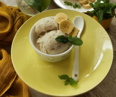 بستنی وانیلی بدون ثعلب