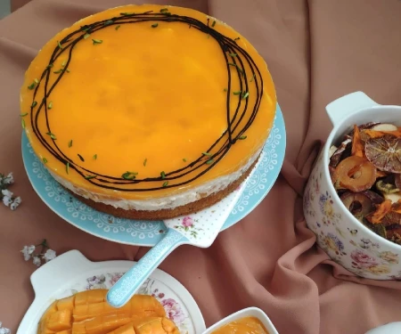 چیز کیک انبه (بدون بیسکوییت)