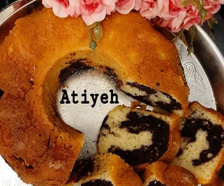 کیک دورنگ در توستر