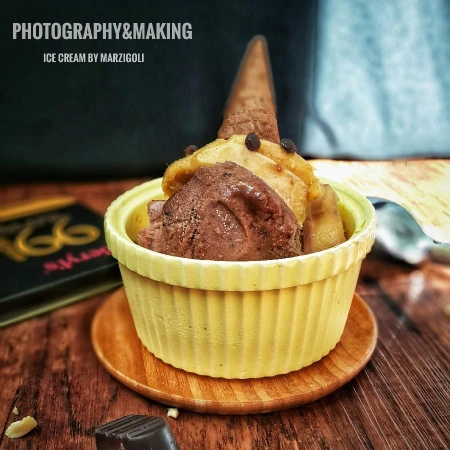 بستنی انبه شکلاتی رژیمی