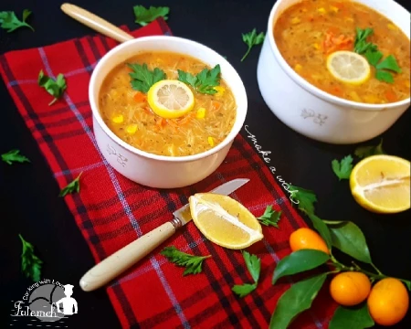 سوپ سبزیجات با ورمیشل