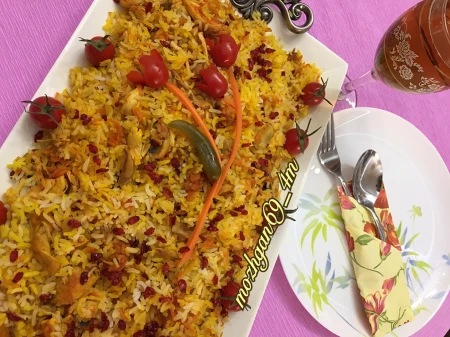 هویج پلو با مرغ