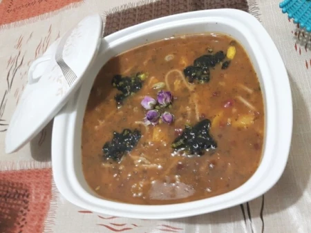 آش میوه (با گوشت قلقلی)