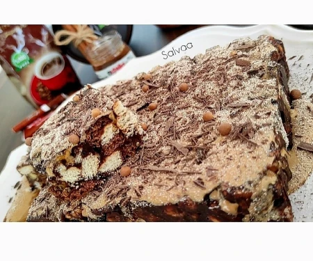 دسر بیسکویتی نسکافه ای