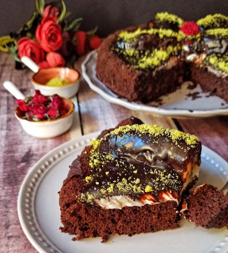تارت کیک شکلاتی مالاگا (کافی شاپی)