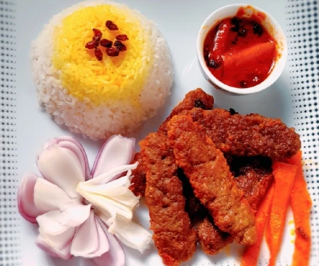 کباب تابه ای با آرد نخودچی