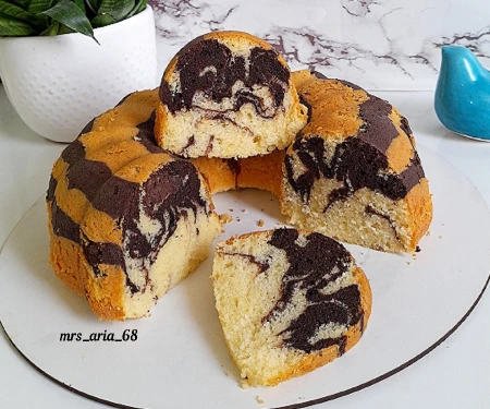 کیک مرمری شکلاتی