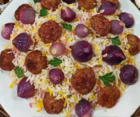 سوغان پلو اردبیلی (پیاز پلو)