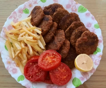 کتلت گوشت و بادمجان