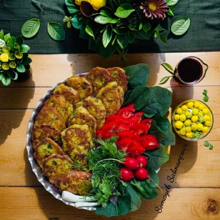 کوکوی اسفناج و سیب زمینی