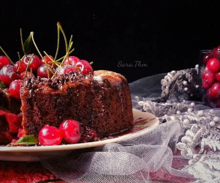 کیک آلبالو شکلاتی
