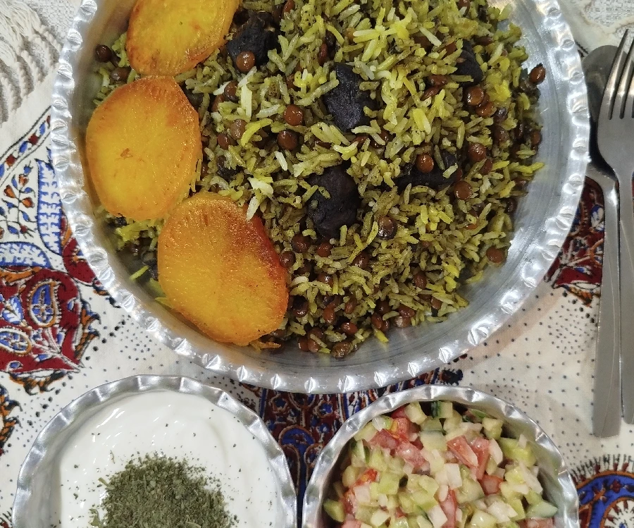 عکس عدس پلوی گلستانی