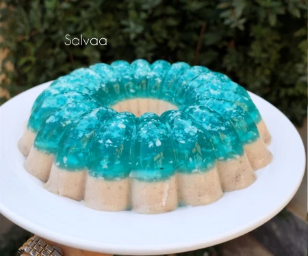 ژله ی شکلاتی با دسر شکلاتی