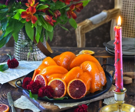 کیک پرتقال با روکش ژله ای