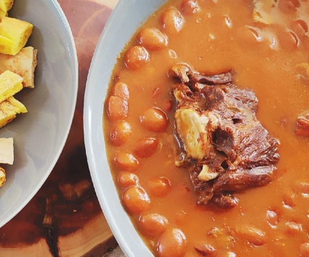 خوراک لوبیا با گوشت