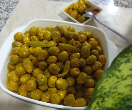 ترشی پپوک(خرمای نارس)