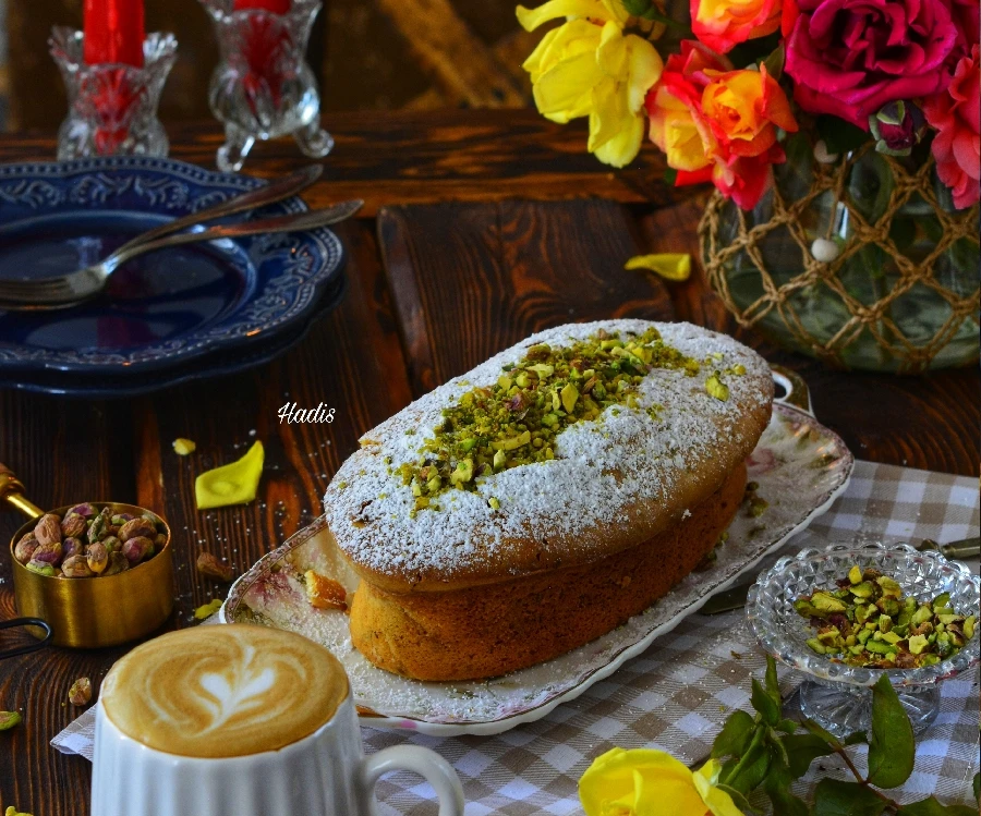 عکس کیک پسته فرانسوی