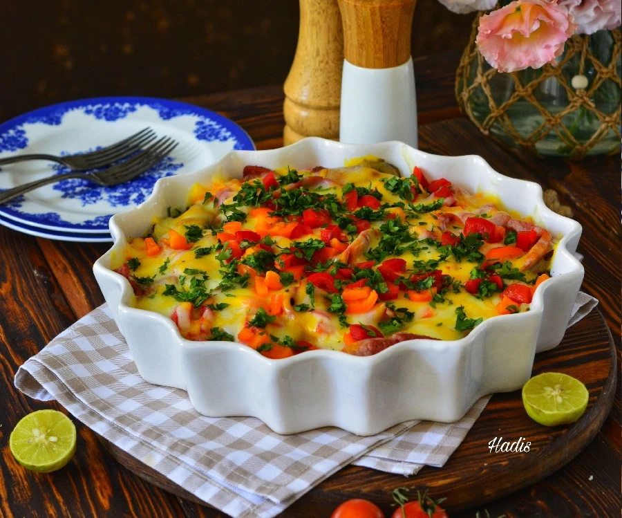 عکس سوسیس و سیبزمینی