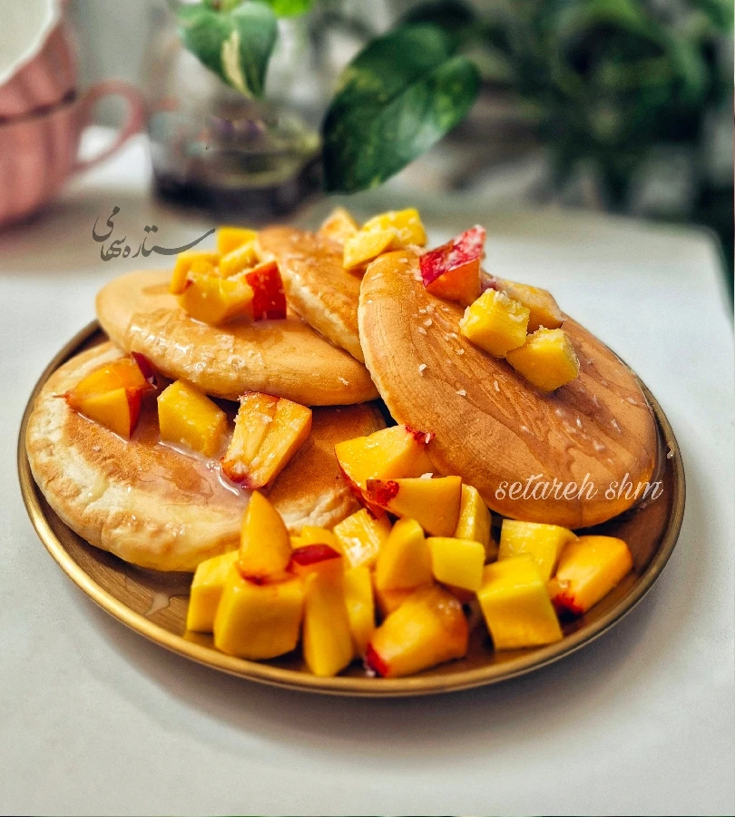 عکس پنکیک ابری بدون روغن