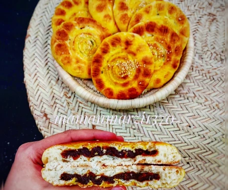 نان پنبه ای مغزدار