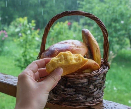 نان کدوحلوایی با چونه نانوایی