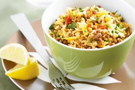 سیب زمینی پلو با گوشت