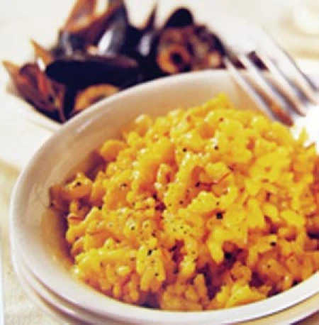 برنج رنگی با پنیر